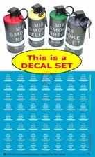 Peddinghaus 1/16 Markings for US M18 Colored Smoke Grenades Vietnam (White) 3700