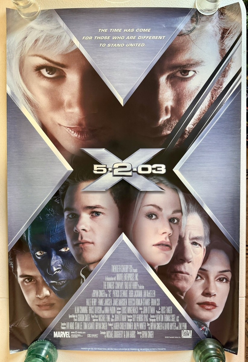 🎬 “X2 X-Men United” 2003 Double Sided Original Movie Poster 27