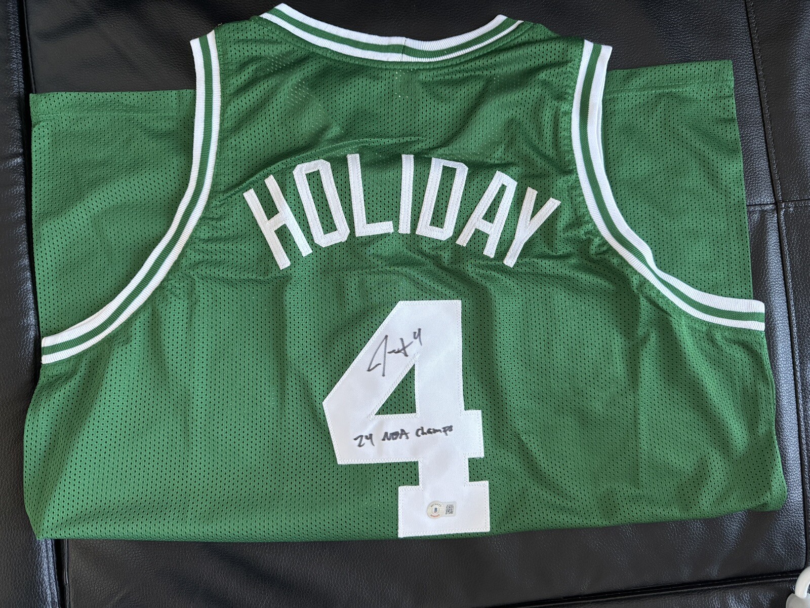 Jrue Holiday Autographed Signed Boston Celtics And Inscribed Celtics Jersey (Beckett) 