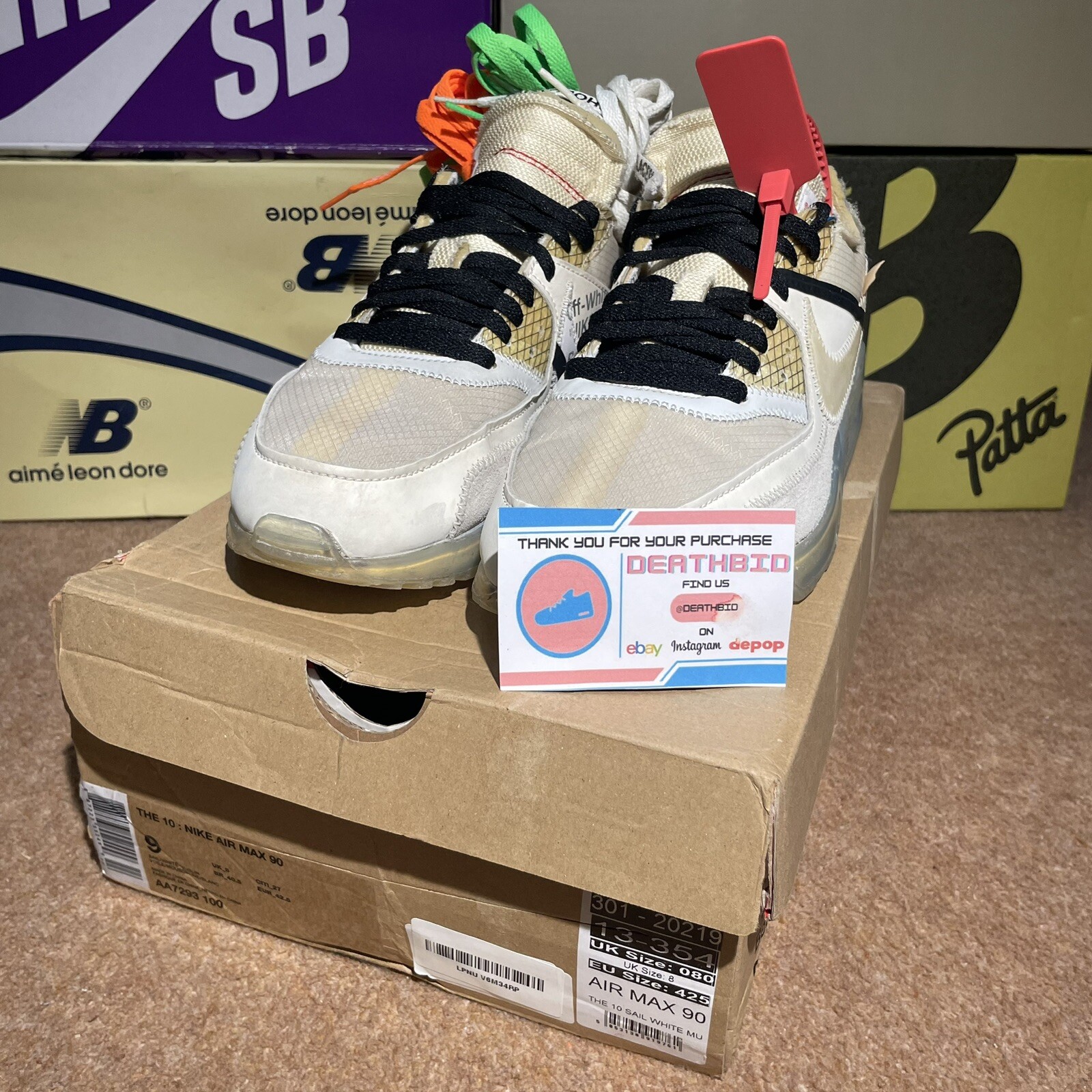 OFF WHITE X NIKE Nike Air x Off White Air Max 90 "The Ten" UK 8 US 9 EUR 42 5 AA7293 100