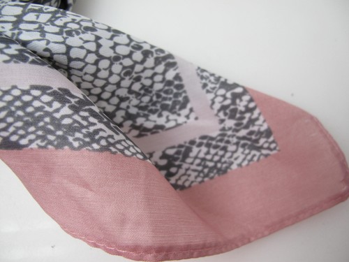 I Am Multicolored geometric Gray Pink Scarf - Picture 3 of 5