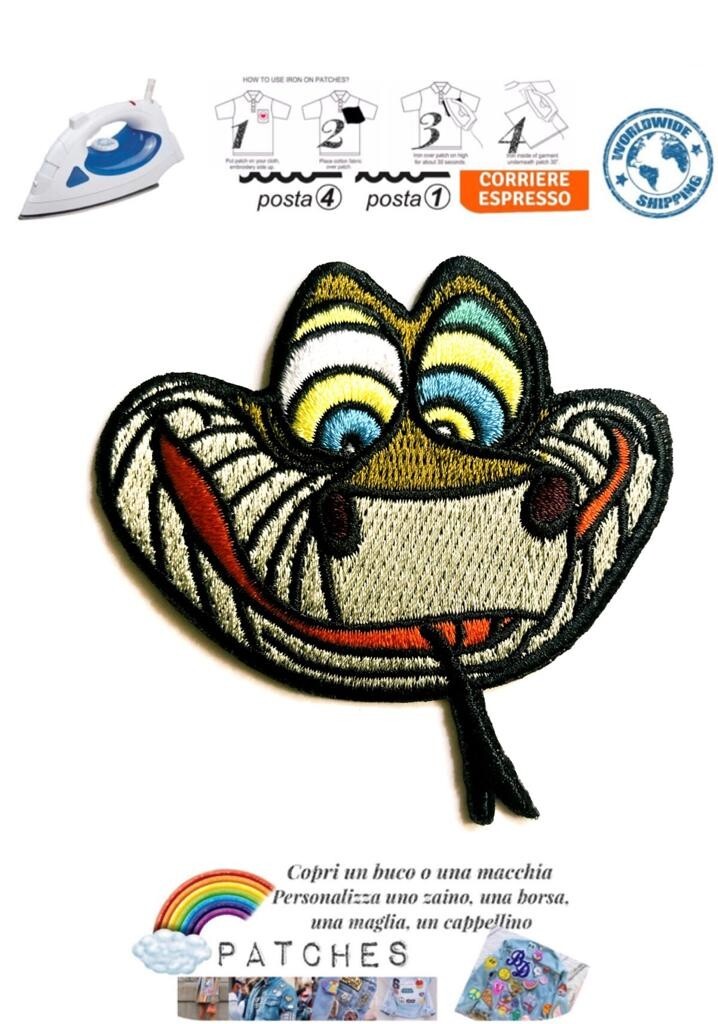 toppa termoadesiva Libro della giungla Kaa python patch Mowgli