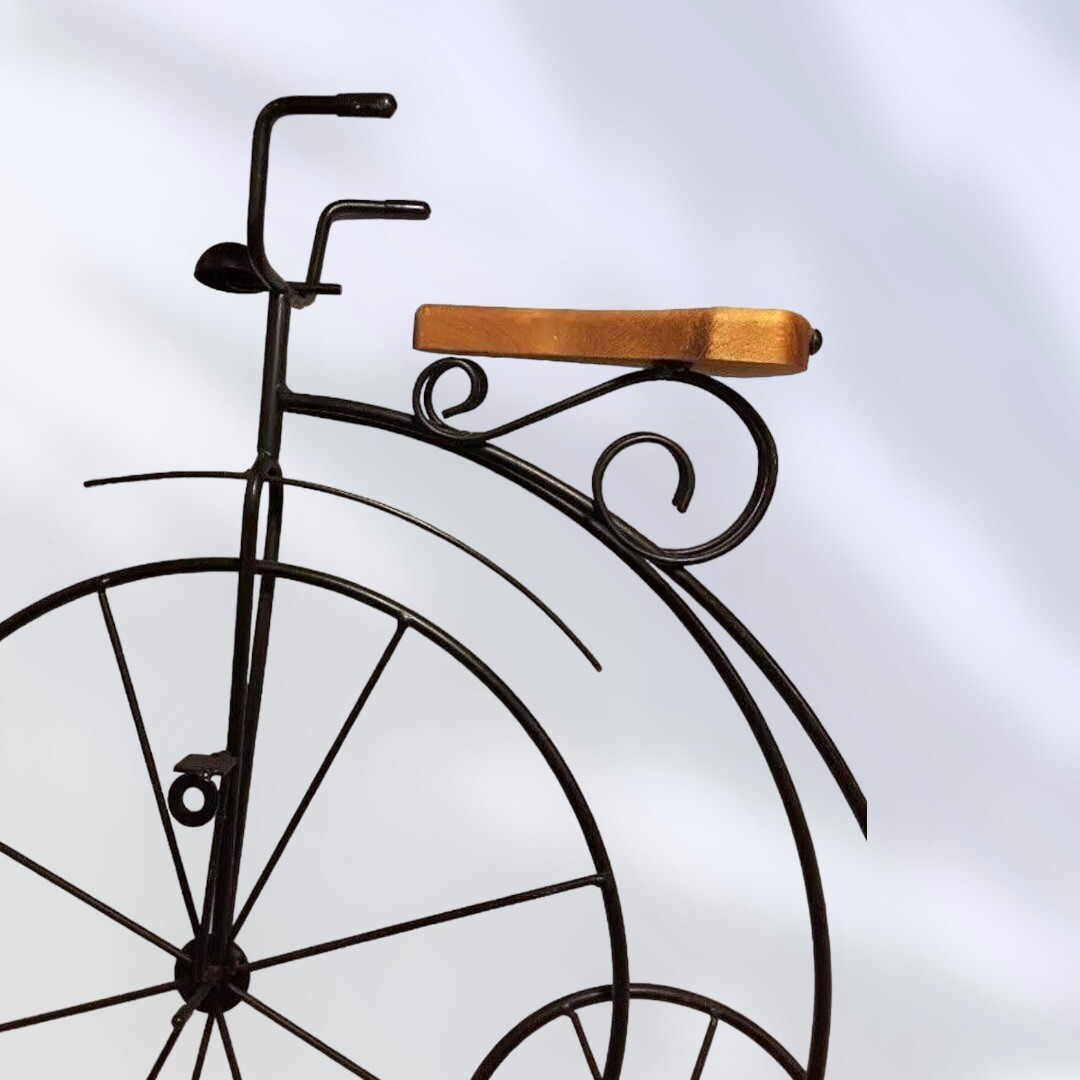 Unique 3D Vintage Tricycle Metal Wall hanging black iron frame