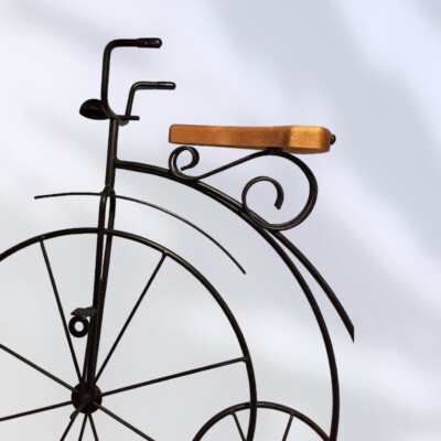 Unique 3D Vintage Tricycle Metal Wall hanging black iron frame
