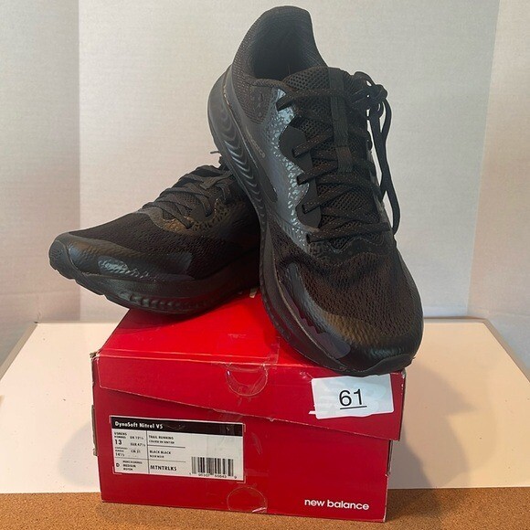 NIB New Balance DynaSoft Nitrel V5 Black MTNTRLK5 Shoes 