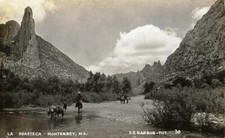 Postal México La Huasteca Monterrey N.L. Foto real RPPC de 1940 E.E. Barros