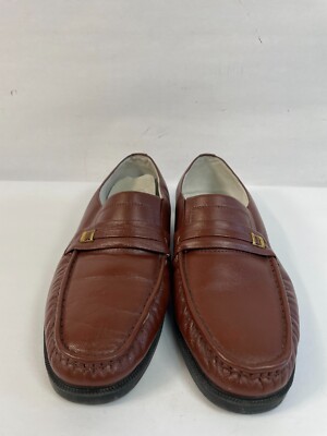 Ambassador Men's Brown Dress Shoes Slip-on Size 9 1/2 D