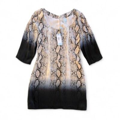 Tracy Reese Silk Blend Tailored Python Print Elegant Sheath Dress Sz 6 NWT