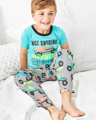 CARTER'S Big Boys 12 Monster Truck 3-Pc Pajama Set NWT - Picture 3 of 4