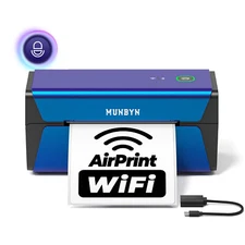 MUNBYN Wireless 4x6 Shipping Label Printer 300DPI Wi-Fi AirPrint Thermal Printer