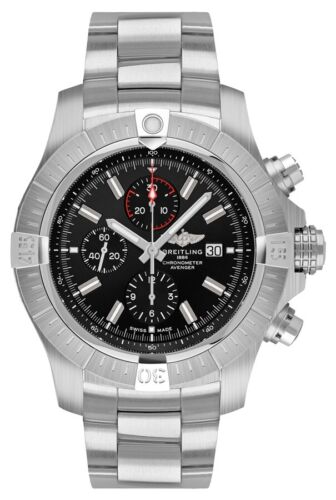 Breitling New Super Avenger Chronograph Black Dial Mens Luxury Watch On Sale - Photo 1/6