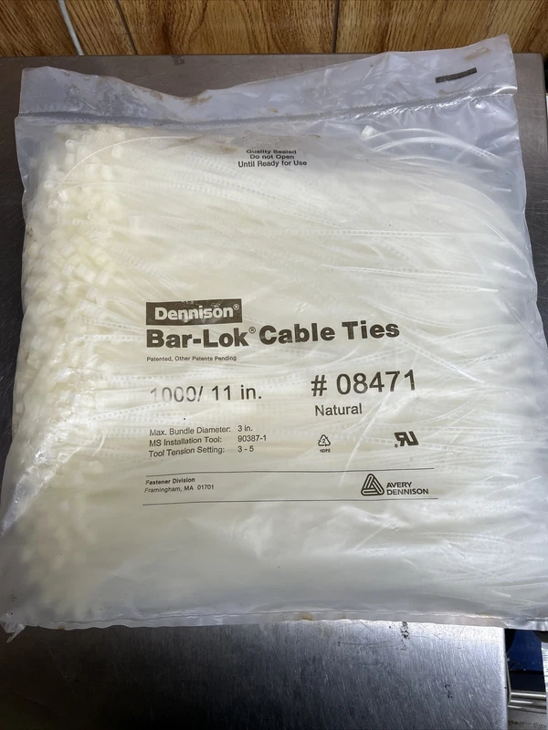 1,000-piece ladder-style cable tie pack