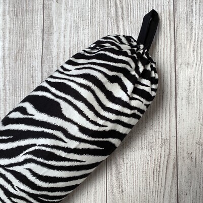 Plastic Grocery Bag Holder Zebra Black White Kitchen Handmade Bag Dispenser 