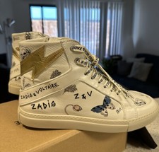 Zadig Voltaire Flash British Lace Up High Top Sneakers. FR 41. Retail 500 New