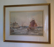 Robert Thornton Wilding Nautical / Seascape Watercolour Painting #5