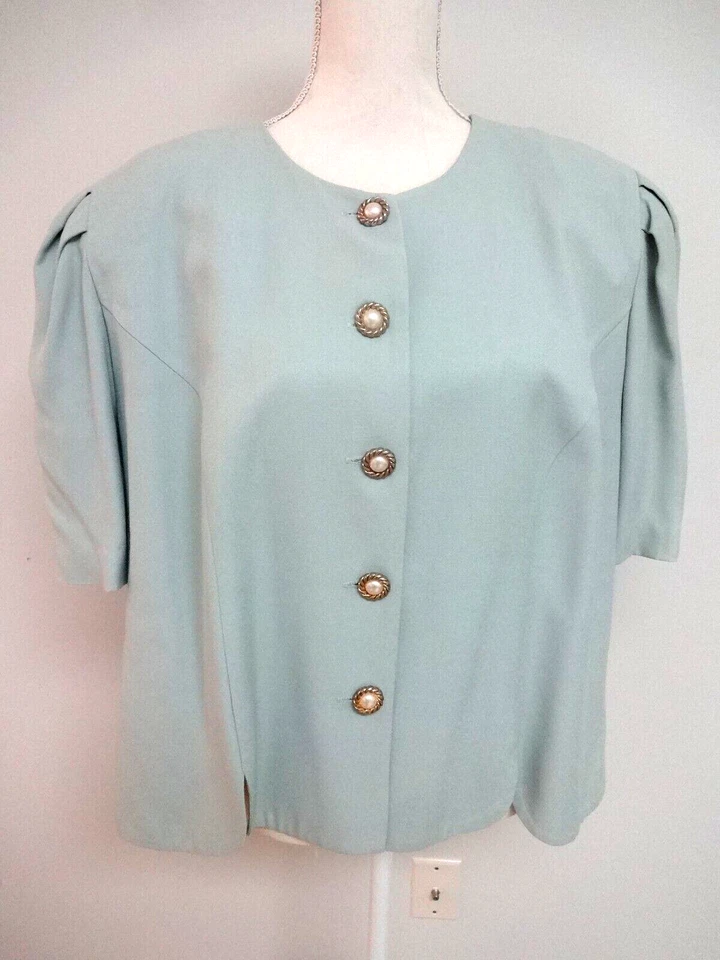 JESSICA HOWARD MUJER 22 Chaqueta y Falda Traje Verde Como Nuevo De Colección Foto 4 de 4