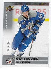 CHASE STILLMAN 2019-20 UPPER DECK CHL HOCKEY STAR ROOKIE EXCLUSIVES /100