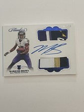 2019 Flawless Marquise Brown #DPA-MB RC Dual Patch Auto Sapphire RPA /10 Chiefs 