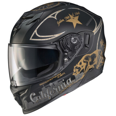 Scorpion EXO-T520 Full-Face Motorcycle Helmet Golden State Matte Black XL 