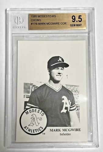 1985 Mark McGwire Chong Modesto A's #17 Correct Spelling BGS 9.5 Gem Mint