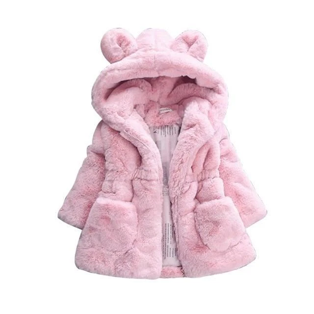 B b Fille Hiver V tements Fausse Fourrure Polaire Manteau Chaud