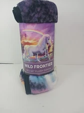 Wild Frontier Unicorn Plush Throw 50"x60" NWT SUPER SOFT