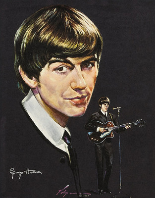 The Beatles George Harrison Capitol Reproduction Promo 14 x 11'' Photo Print