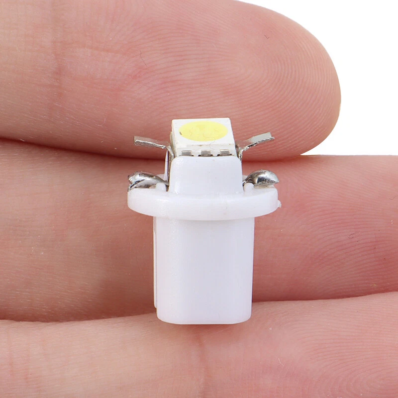 10x Blanco T5 B8.5D 5050 1SMD Luz LED Coche Medidor Instrumento Bombillas Azules Lámpara Foto 3 de 4