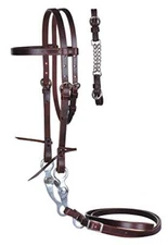 Headstall - Complete Latigo Leather 5/8" Pony Bridle Set by Reinsman