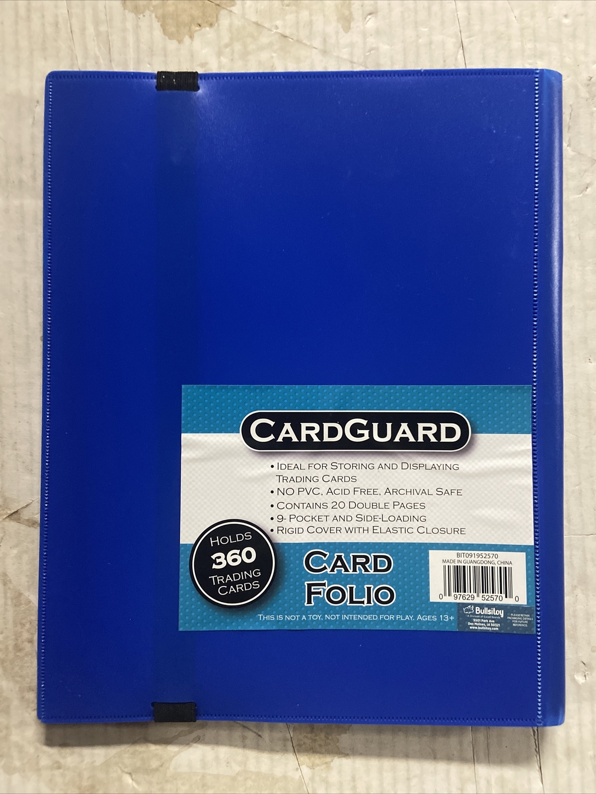 Card Guard Blue 9-Pocket Card Folio, Holds 360 Cards, So Amazing You Might  Cry 661371822143 | eBay