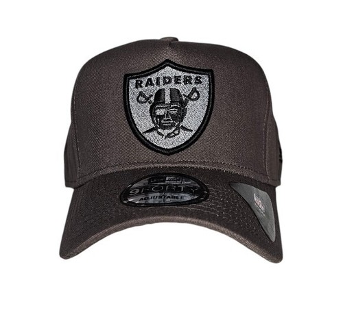 LAS VEGAS OAKLAND RAIDERS NFL NEW ERA 9FORTY A FRAME GREY BLK CAP HAT LA NY NBA - Picture 3 of 4
