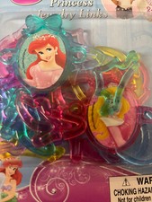 PRINCESS JEWELRY LINKS Disney Plastic Pretend Play New NIP 24 Pieces