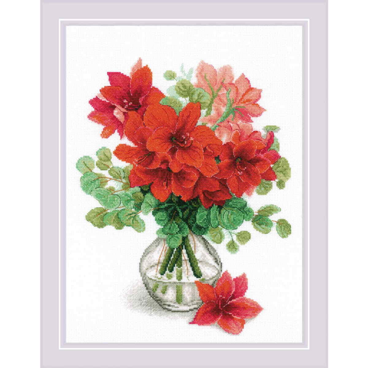 Riolis counted cross stitch kit ""Amaryllis"", 30x40cm, DIY