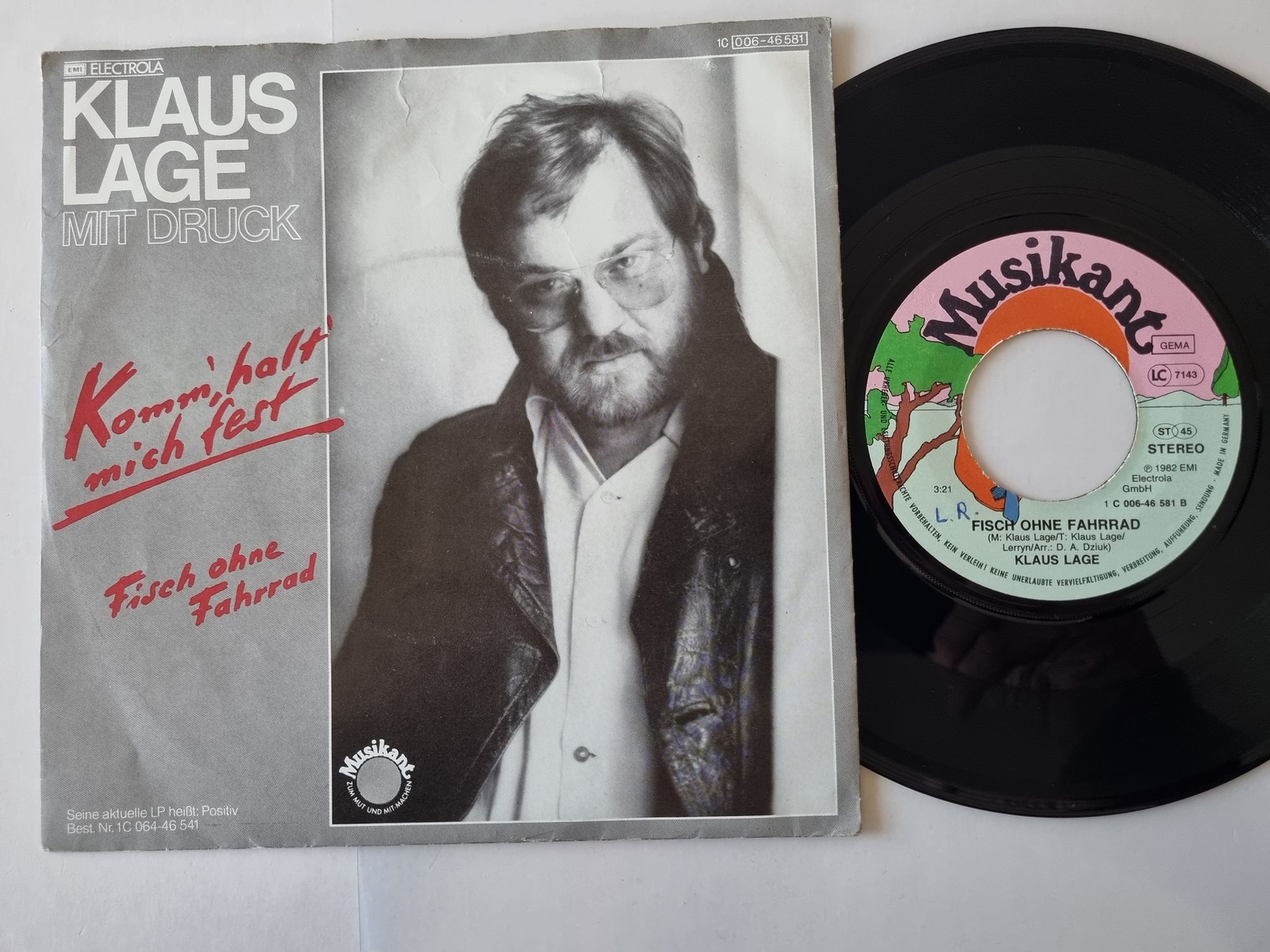Klaus Lage - Komm' halt mich fest 7'' Vinyl Germany