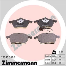 Zimmermann brake pad set, disc brake 23392.200.1