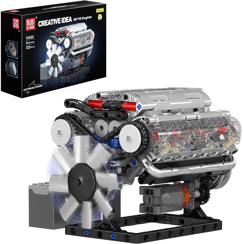 Visible V8 Internal Combustion Ohc Engine Motor Working Model