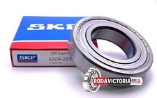 SKF 6209 ZZ C3 DEEP GROOVE BALL BEARING, METAL SHIELDED 2Z 45x85x19 mm