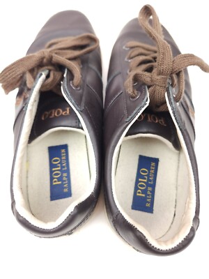 Polo Ralph Lauren Hanford Sneakers Mens Sz 9 D Brown Leather  display picture 3