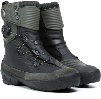 Boots Motorcycle Touring Waterproof TCX Infinity 3 Mid Wp Black Green TG 44