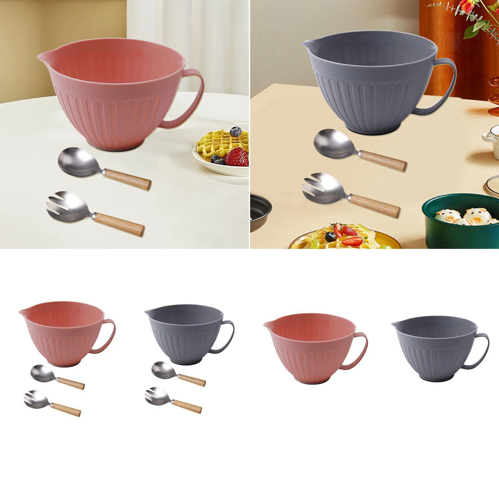 Mixing Bowl Serving Bowl Multipurpose Space Saving Egg Whisking Bowl Cooking