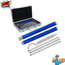 Carbide Tipped Wood Lathe Turning Tool Set Aluminum Alloy Box Swan Neck