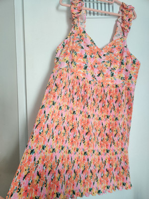 Shein Vibrant Plisse Sheered Back  Dress Beach Summer Size 20/22  BNWOT