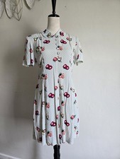 Vintage Talbots Short Drees Fruit Print/Made In USA/pockets/sip/cool/comfortable