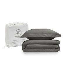 Threadmill Dark Grey Duvet Cover Twin Size Bedding Set, Breathable Comforter ...