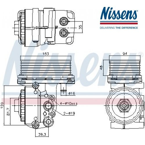 ÖLküHler, MotoröL ** First Fit ** Nissens 91327 FüR Ford-image