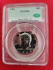 1964 Kennedy Half Dollar CAC PR66 Proof Silver Uncirculated 50C Coin