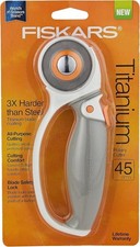 Fiskars Titanium Softgrip Rotary Cutter   45mm, Gray