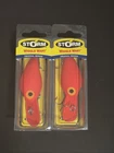 Lot of 2 Storm Magnum Wiggle Wart - Solid Flo Red  - 2-3/4" AV48