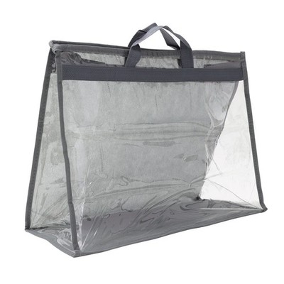 Handbag Dust Bags XXL Size PVC Dustproof Transparent Purse Protector Gray