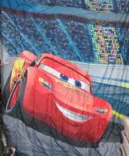 Disney Pixar Cars 3 Reversible Twin Comforter 2 Pillow Case Lightning McQueen